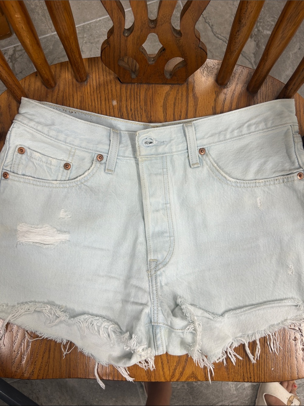 Levis Distressed Women's Denim Shorts